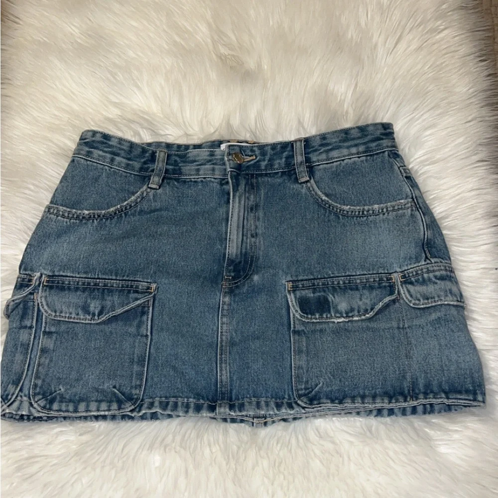 Zara denim mini cargo skirt - Picture 4 of 8